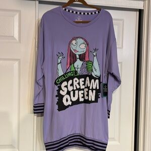 Disney Nightmare‎ Before  Christmas Sally scream queen shirt/ dress S or M